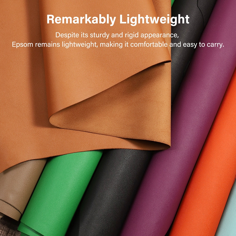 Epsom Calfskin Leather Top Grain Palm Pattern Leather 1/3/5 Sq.ft Irregular | WUTA