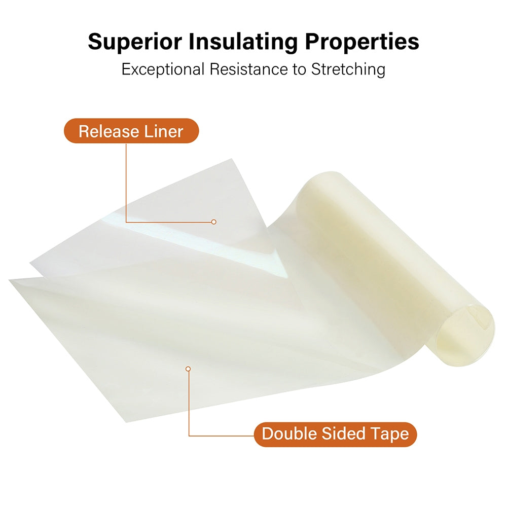 WUTA Resistant High Temperature Double Sided Tape for Hot Foil Stamping Machine Strong Adhesiveness Ultra-thin Transparent Dual-side Tapes