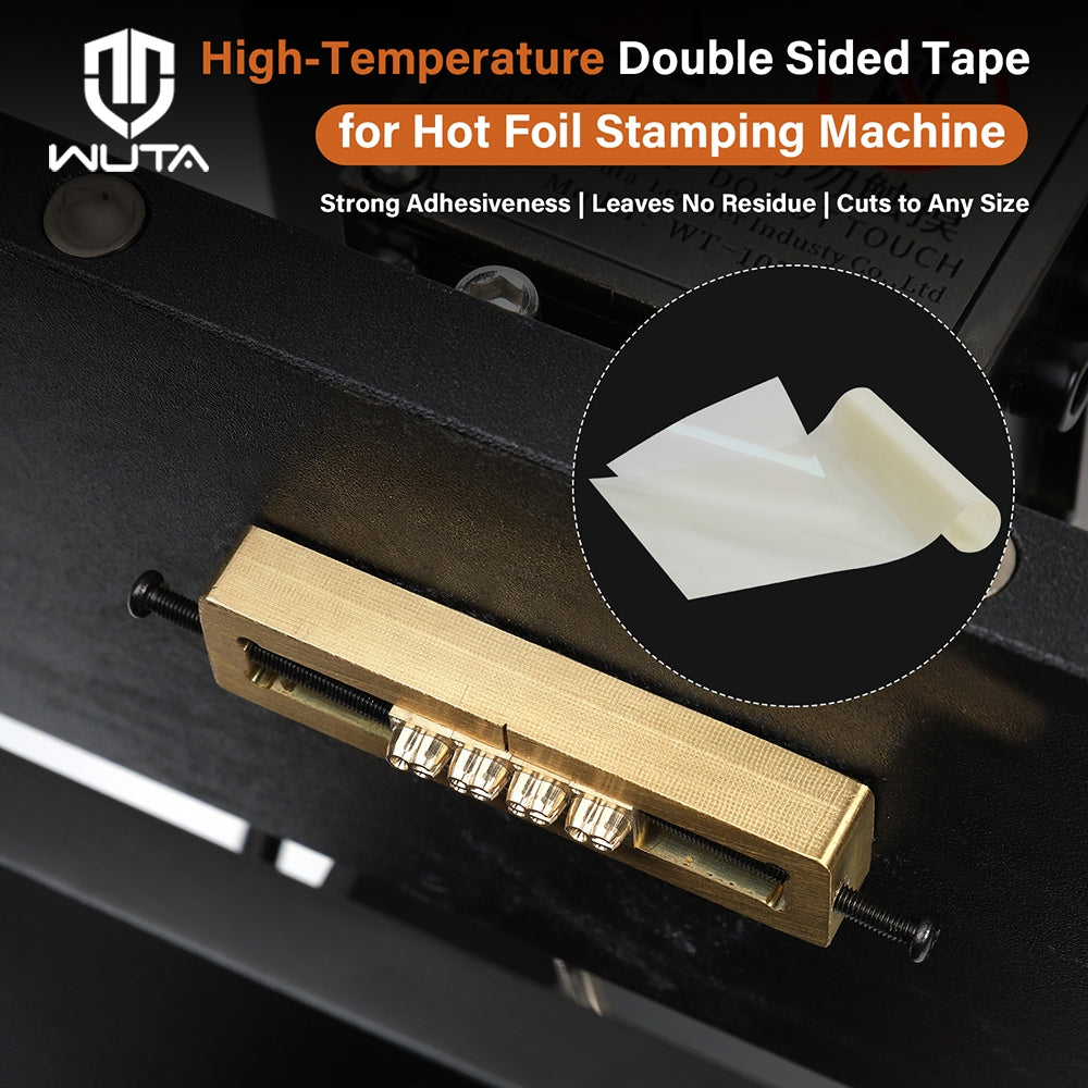 WUTA Resistant High Temperature Double Sided Tape for Hot Foil Stamping Machine Strong Adhesiveness Ultra-thin Transparent Dual-side Tapes