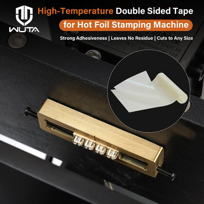 WUTA Resistant High Temperature Double Sided Tape for Hot Foil Stamping Machine Strong Adhesiveness Ultra-thin Transparent Dual-side Tapes