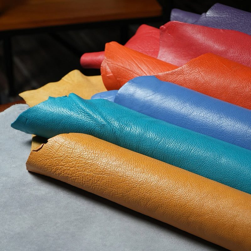 WUTA Italian Full Grain Vegetable Tanned Calfskin Leather Full Hide 3-4oz
