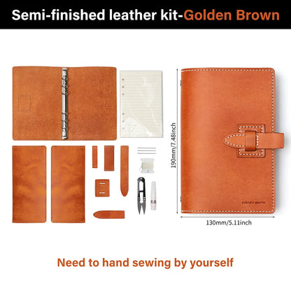 WT831 DIY Binder Journal Notebook Leather Pattern