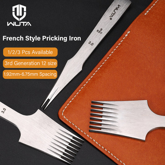 Leather Chisel Punch French Style Pricking Iron Punching Tool 1.92-6.75mm|WUTA