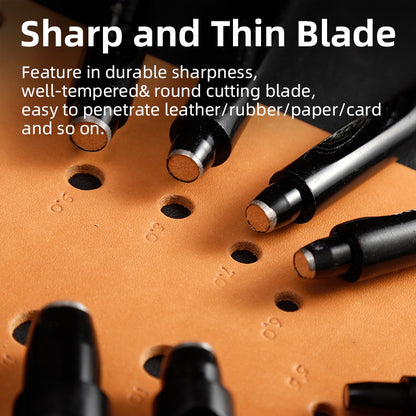 WUTA Electrophoretic Coating Round Hole Punch Leather Hollow Punch