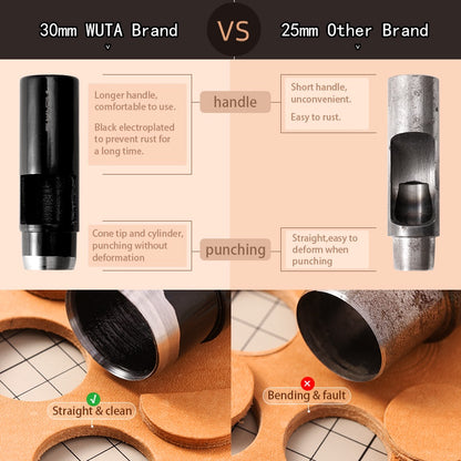 WUTA Electrophoretic Coating Round Hole Punch Leather Hollow Punch
