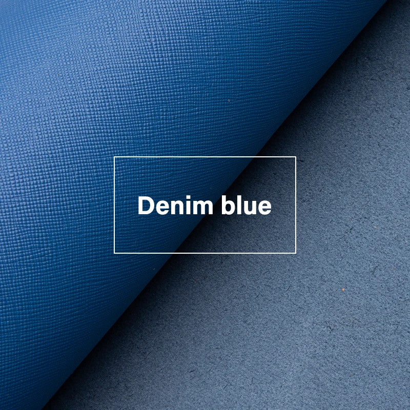 Irregular First Layer Cowhide Genuine Leather Cross Pattern Leather |WUTA