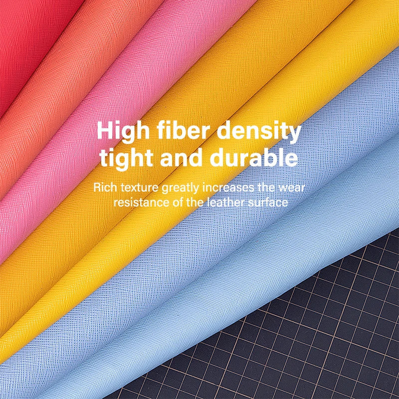 Irregular First Layer Cowhide Genuine Leather Cross Pattern Leather |WUTA