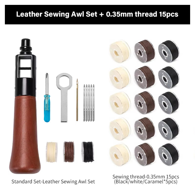 Leather Sewing Awl  Kit Leathercraft Stitch Awl Tool Set | WUTA