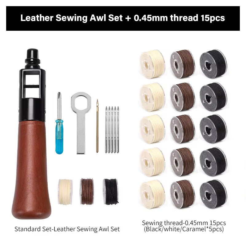 Leather Sewing Awl  Kit Leathercraft Stitch Awl Tool Set | WUTA
