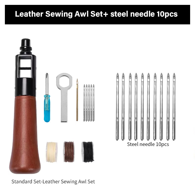 Leather Sewing Awl  Kit Leathercraft Stitch Awl Tool Set | WUTA