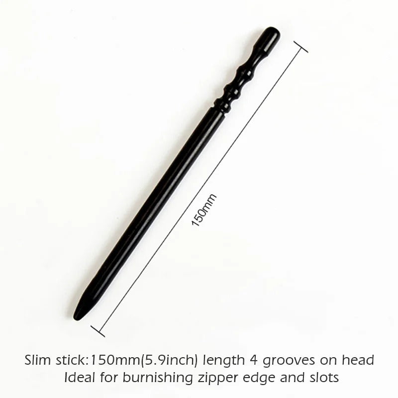 High Density Ebony Black Wood Leather Edge Burnisher Slicker | WUTA