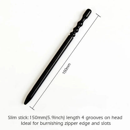 High Density Ebony Black Wood Leather Edge Burnisher Slicker | WUTA