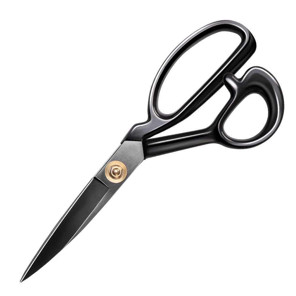 FTECYBO Leather Scissors, All Metal Scissors, Heavy Duty Scissors Short Blades Effortless Cutting - Large Comfortable Shears for Crafting, Sewing