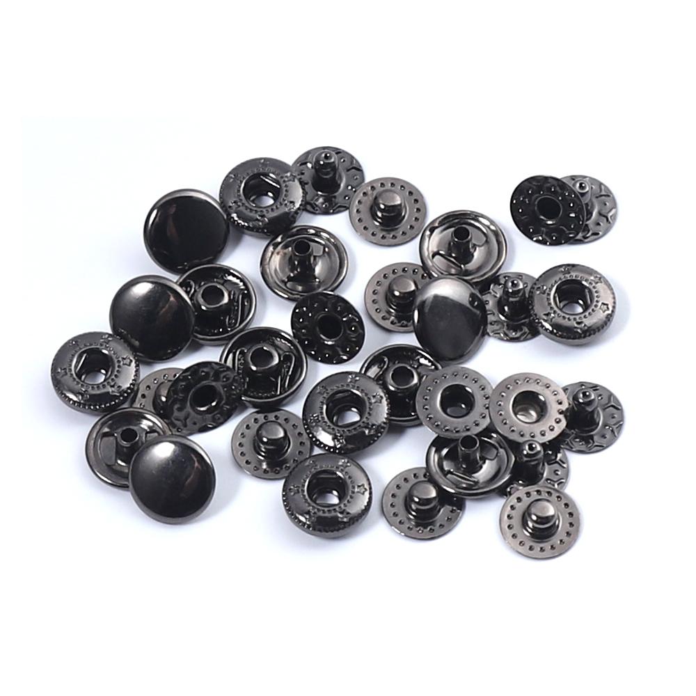 20set Solid Brass Snap Fasteners Metal Snaps Button 8/10/12.5/15mm | WUTA