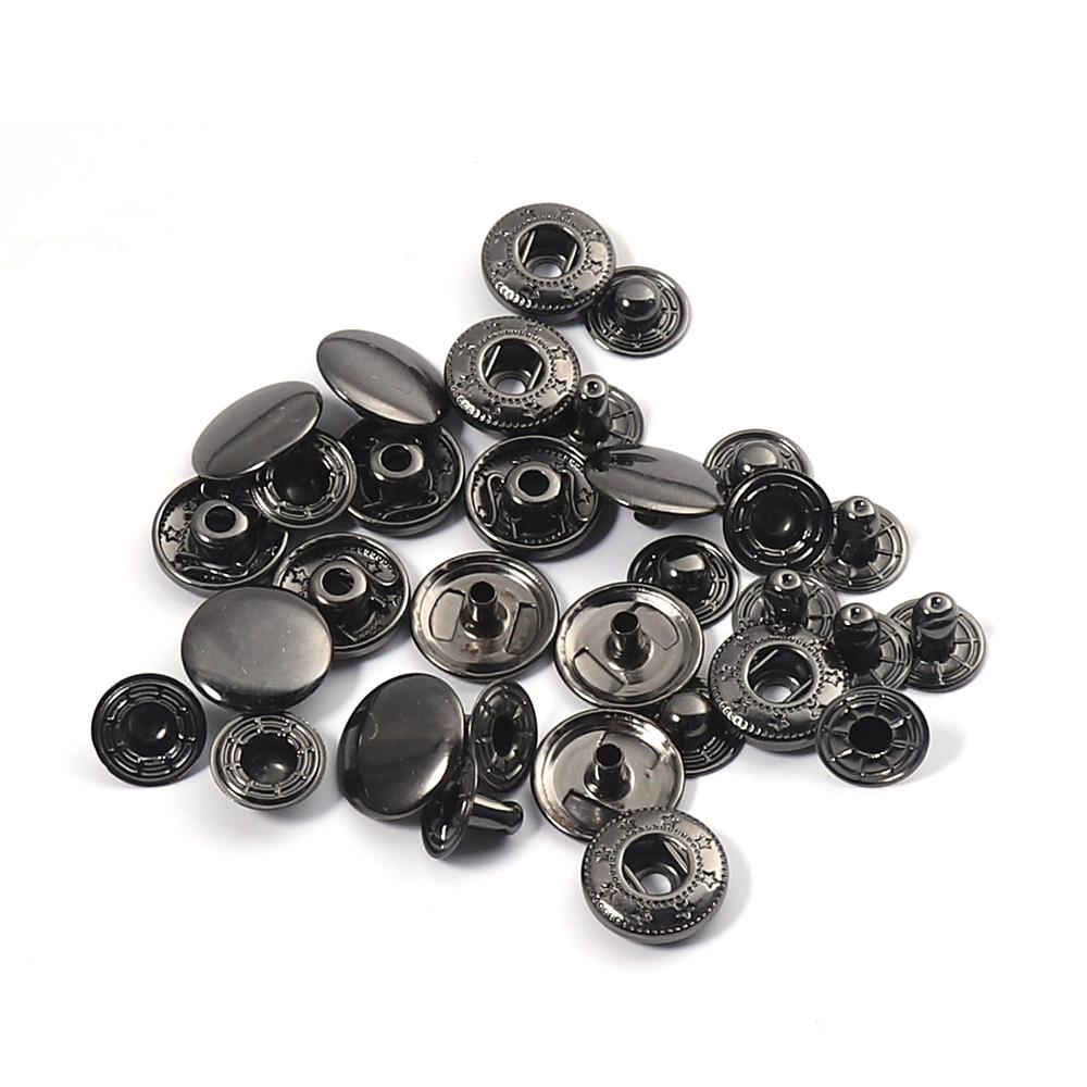 20set Solid Brass Snap Fasteners Metal Snaps Button 8/10/12.5/15mm | WUTA