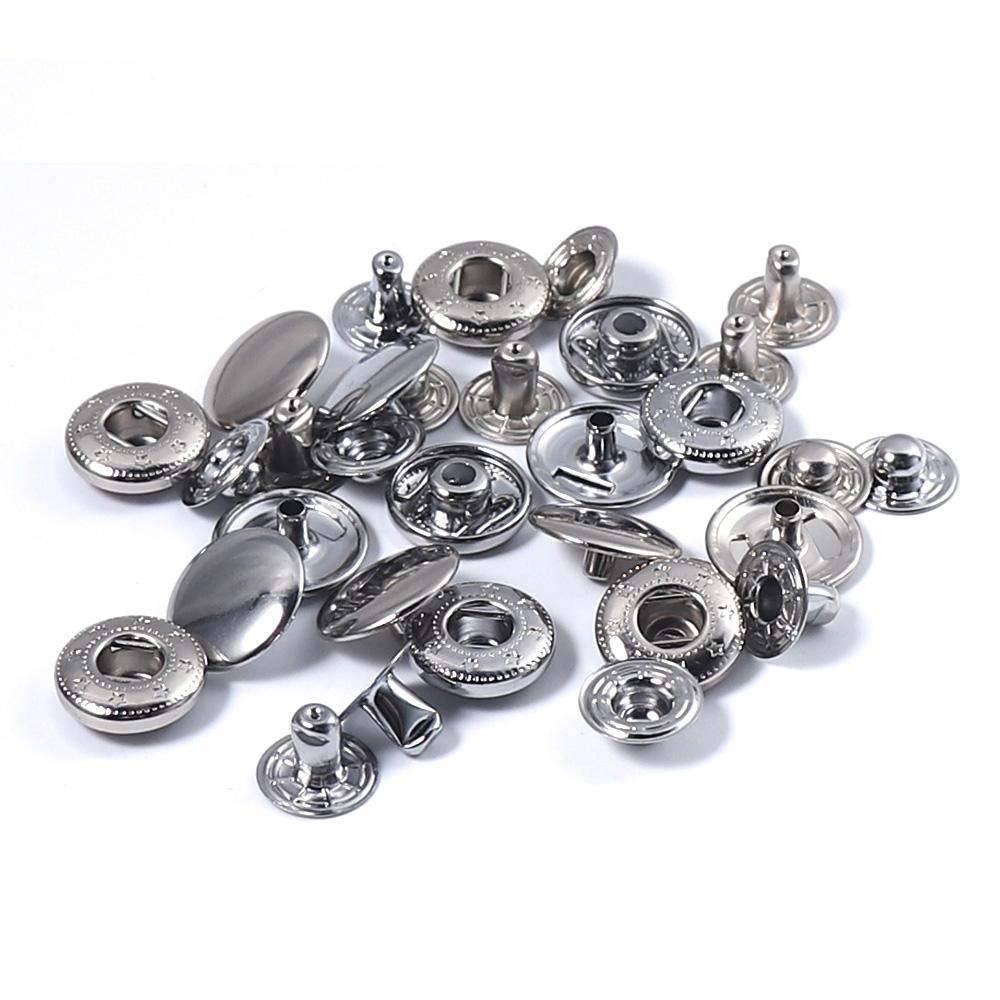 WUTA 20セットSolid Brass Snap Fasteners Metal Snaps Button Press Studs DIY Leather Craft Tools Sewing Accessories 8/10/12.5/15mm