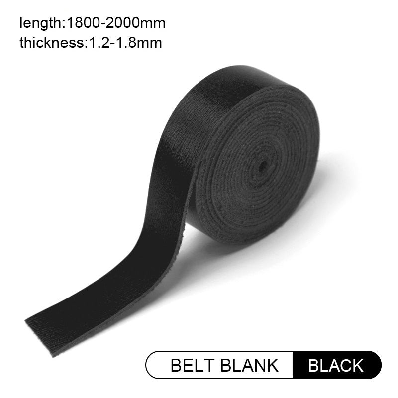 Belt blank leather, Black