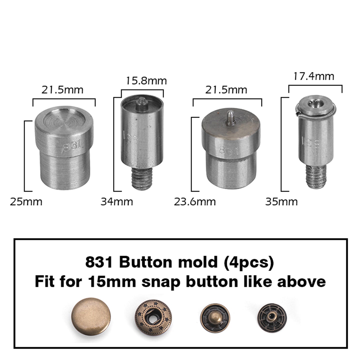 WUTA Nuovo strumento di installazione manuale Stampaggio, bottoni, dispositivi di fissaggio, macchina per pressa per occhielli Macchina per pressatura manuale a scatto muto Strumento per artigianato domestico