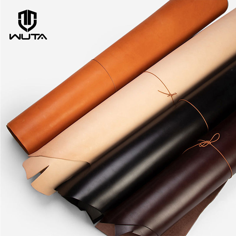 WUTA 3-4mm Thick Full Grain Cowhide Leather Hide Tooling Shoulder & Butt Vegetable Tanned Leather