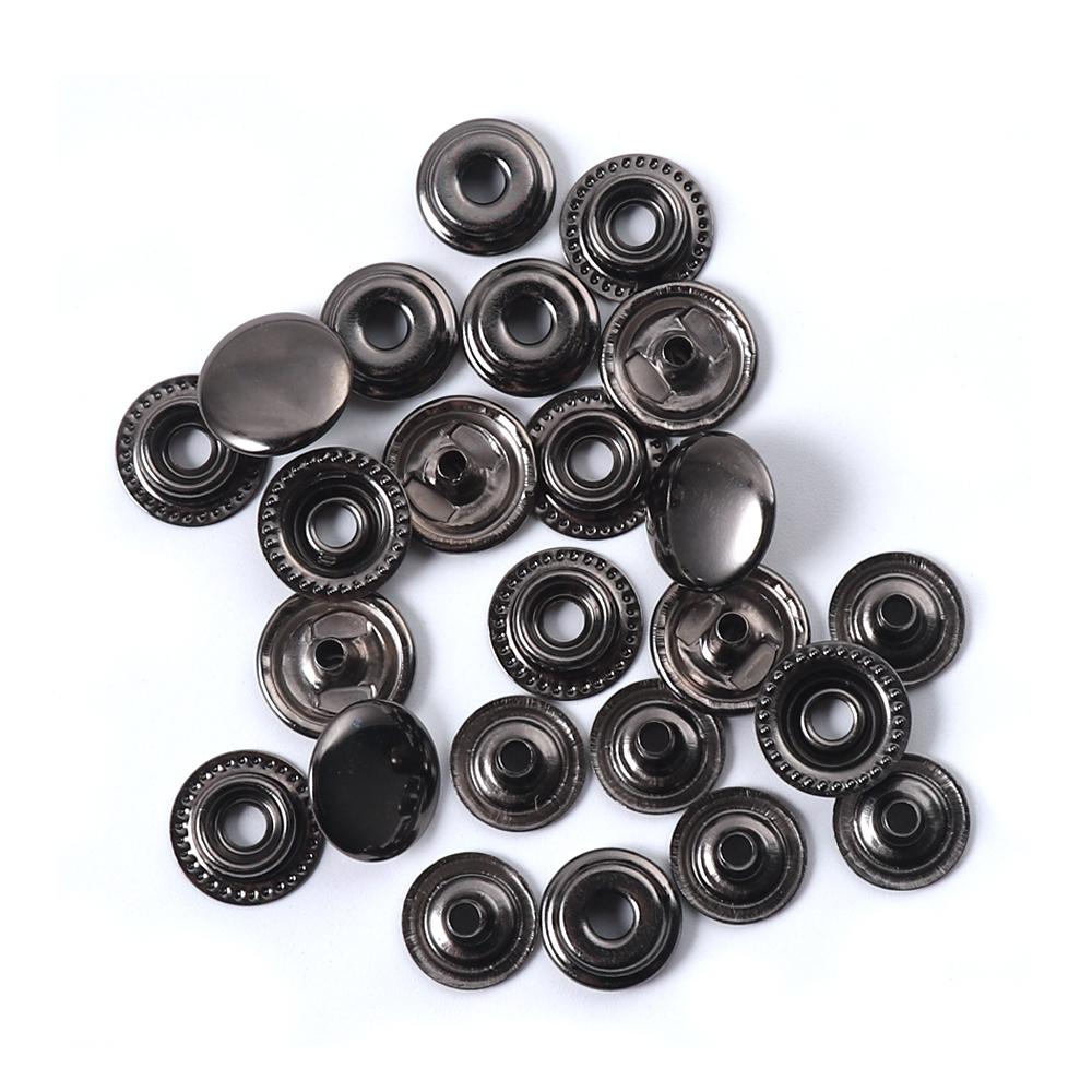 WUTA 20 set / pacco Bottoni automatici in pelle in ottone Bottoni per cucire accessori per artigianato in pelle Heavy Duty Poppers 12,5 / 15mm