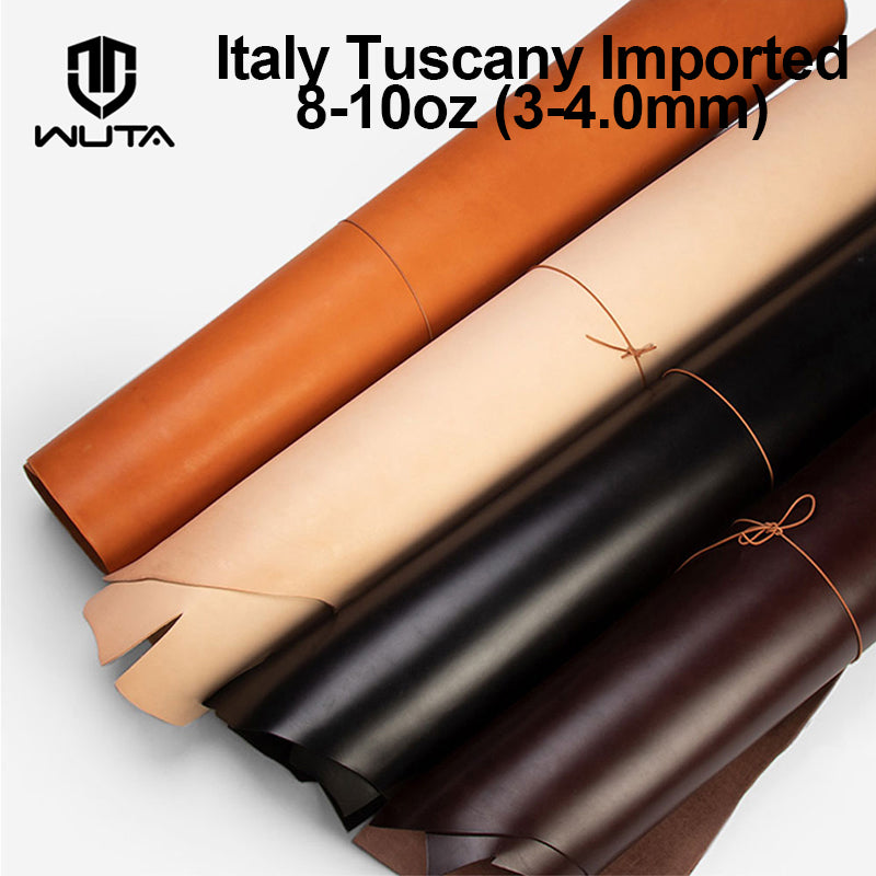 WUTA 3-4mm Thick Full Grain Cowhide Leather Hide Tooling Shoulder & Butt Vegetable Tanned Leather