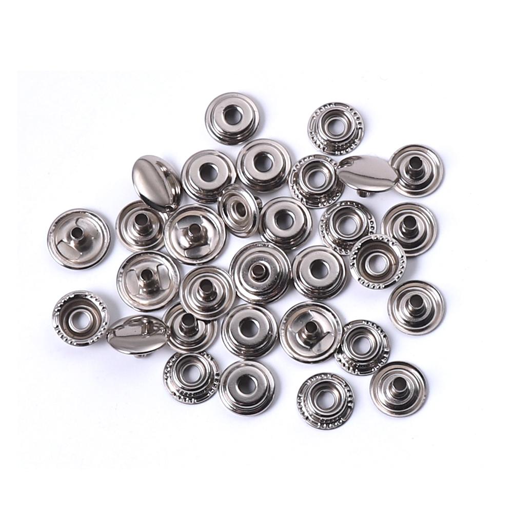 WUTA 20set / Pack Messing Leder Druckknöpfe Heavy Duty Poppers Leder Craft Zubehör Nähknopf 12,5 / 15mm 2 Größe für die Auswahl