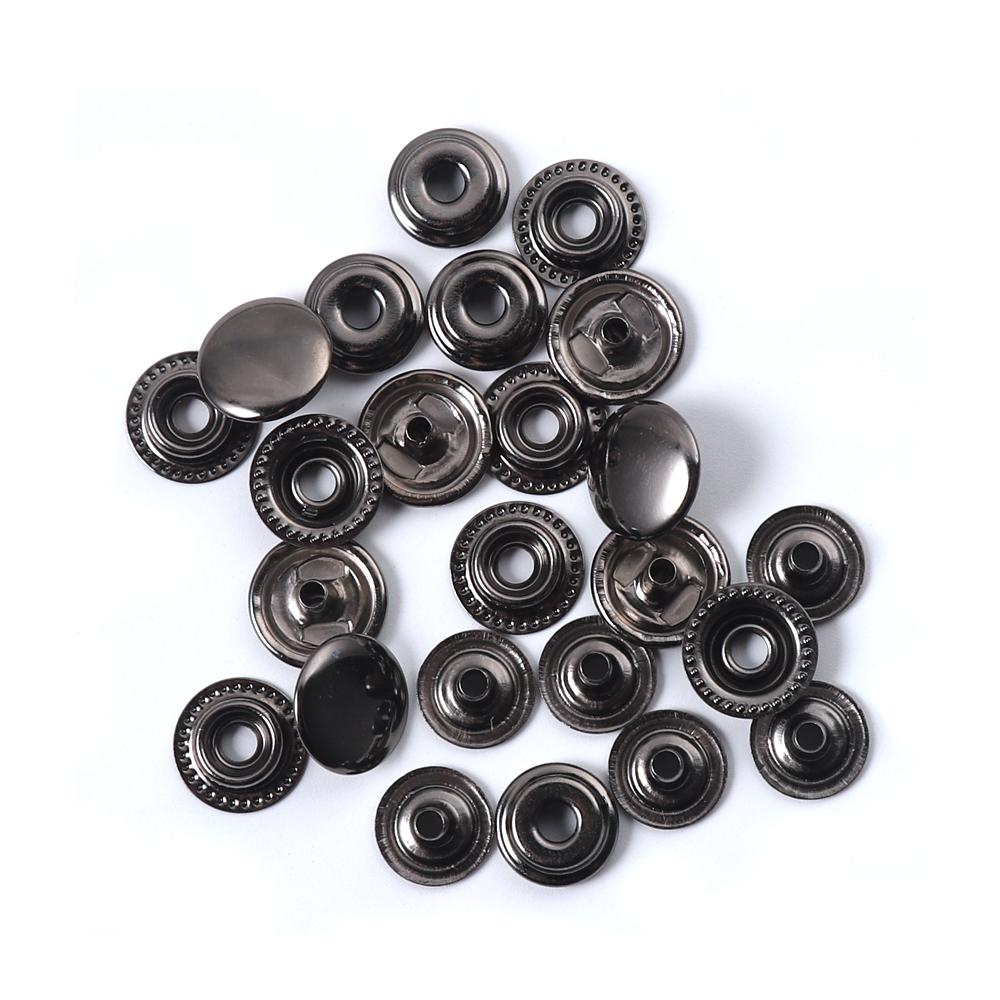 WUTA 20set / Pack Messing Leder Druckknöpfe Heavy Duty Poppers Leder Craft Zubehör Nähknopf 12,5 / 15mm 2 Größe für die Auswahl