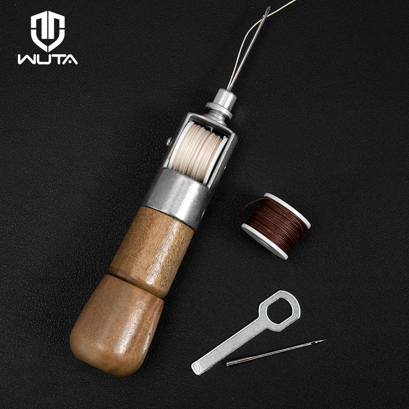Stitching Awl Leather Working Awl DIY Leather Awl Tool Sewing Awl Kit  Leather Hole Punch Tool with 4 Awl Heads for Leather Crafters and DIY