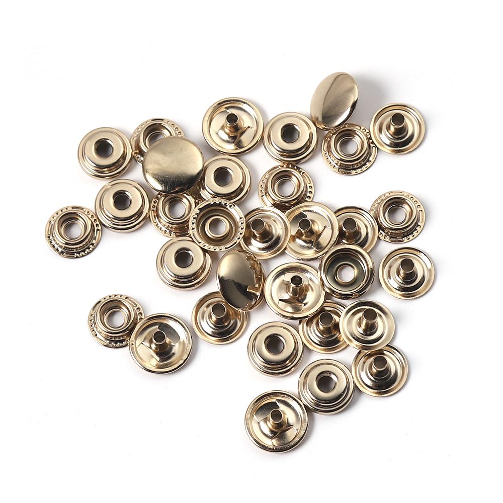 WUTA 20 set / pacco Bottoni automatici in pelle in ottone Bottoni per cucire accessori per artigianato in pelle Heavy Duty Poppers 12,5 / 15mm