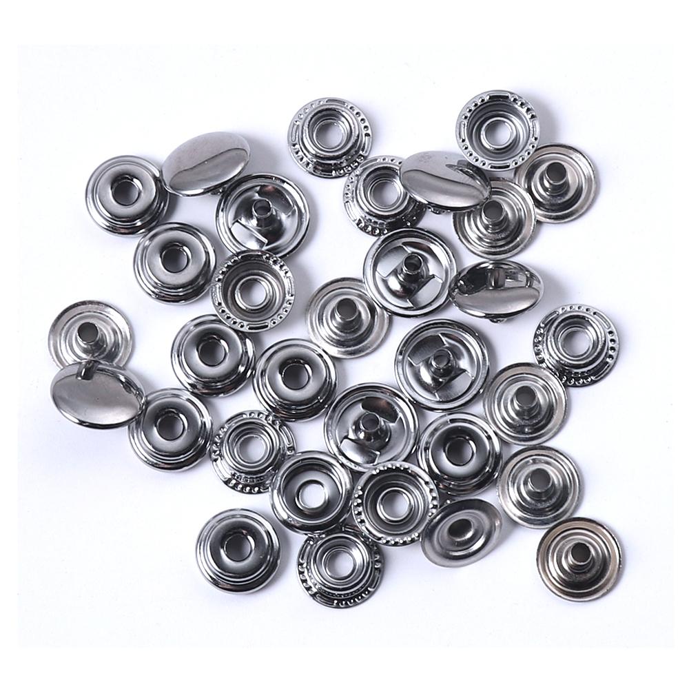 WUTA 20 set / pacco Bottoni automatici in pelle in ottone Bottoni per cucire accessori per artigianato in pelle Heavy Duty Poppers 12,5 / 15mm