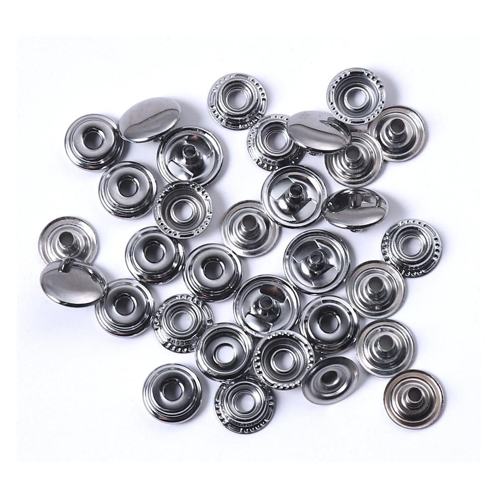 WUTA 20set / Pack Messing Leder Druckknöpfe Heavy Duty Poppers Leder Craft Zubehör Nähknopf 12,5 / 15mm 2 Größe für die Auswahl