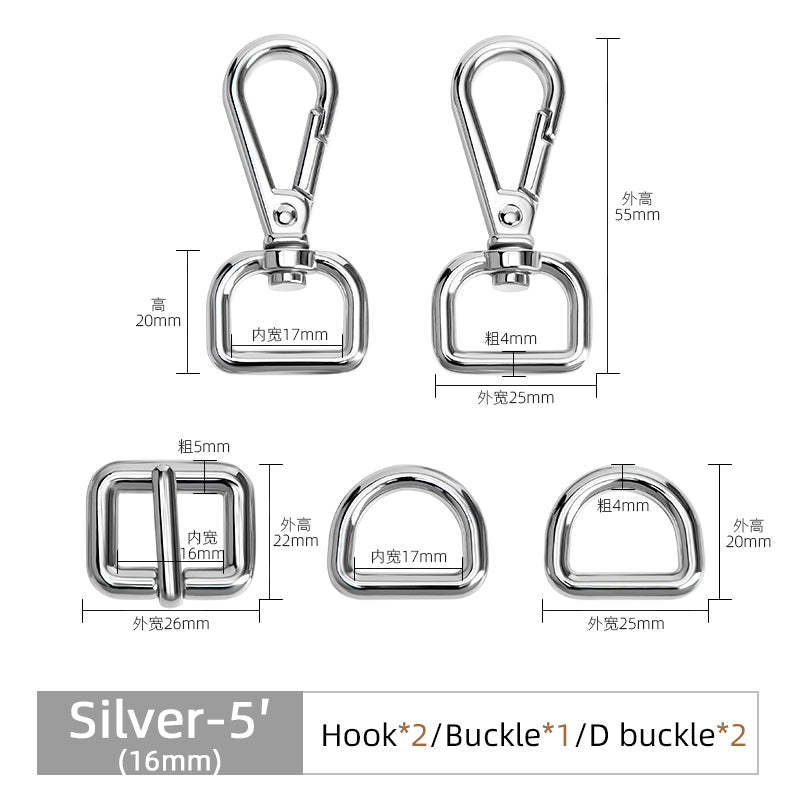 Universal Bag Hardware Accessories Zinc Alloy Hook D Buckle | WUTA