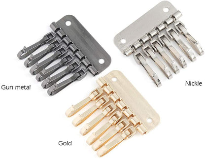 2pcs Wallet Key Row 6 Hooks Metal Key Holders Hardware Rivet | WUTA