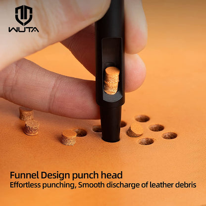 WUTA Leather Punches Round Hole Puncher Plating Titanium Hollow Punching Tool