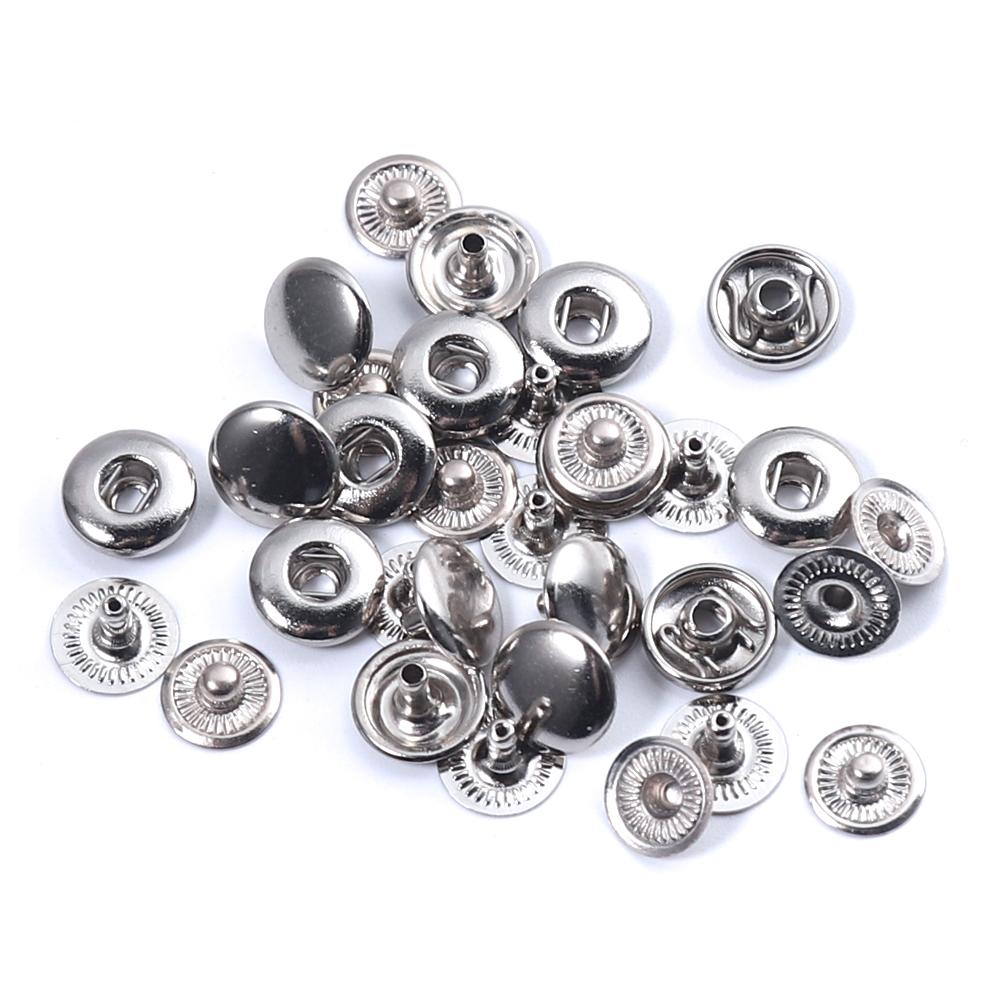 20set Solid Brass Snap Fasteners Metal Snaps Button 8/10/12.5/15mm | WUTA