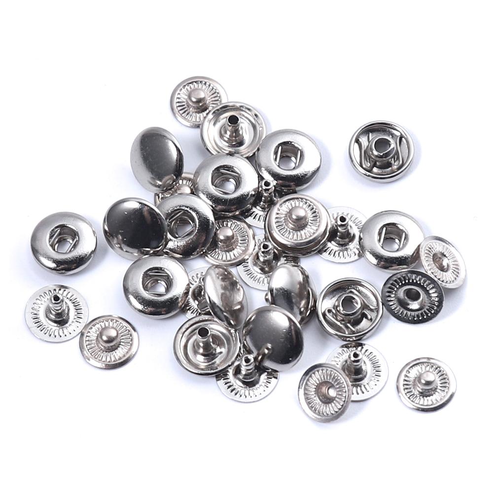 Buy Metal Leather Snap Buttons 10mm Spring Snap Fasteners Kit Online in  India 