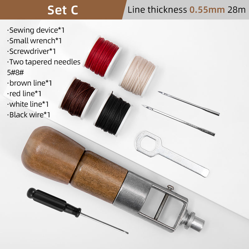 7 Pieces Diy Hand Tools Steel Handle Wire Sewing Hook Hook + Awl