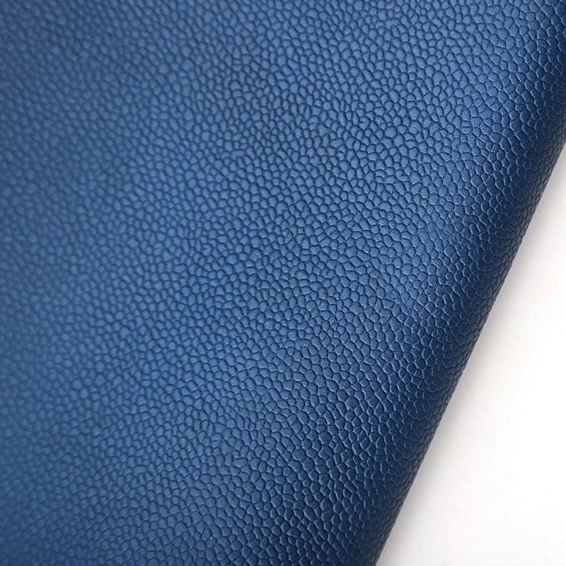 WUTA 10 x 20cm French Imported Classic Blue Caviar Pattern First Layer Cowhide Leather DIY Leather