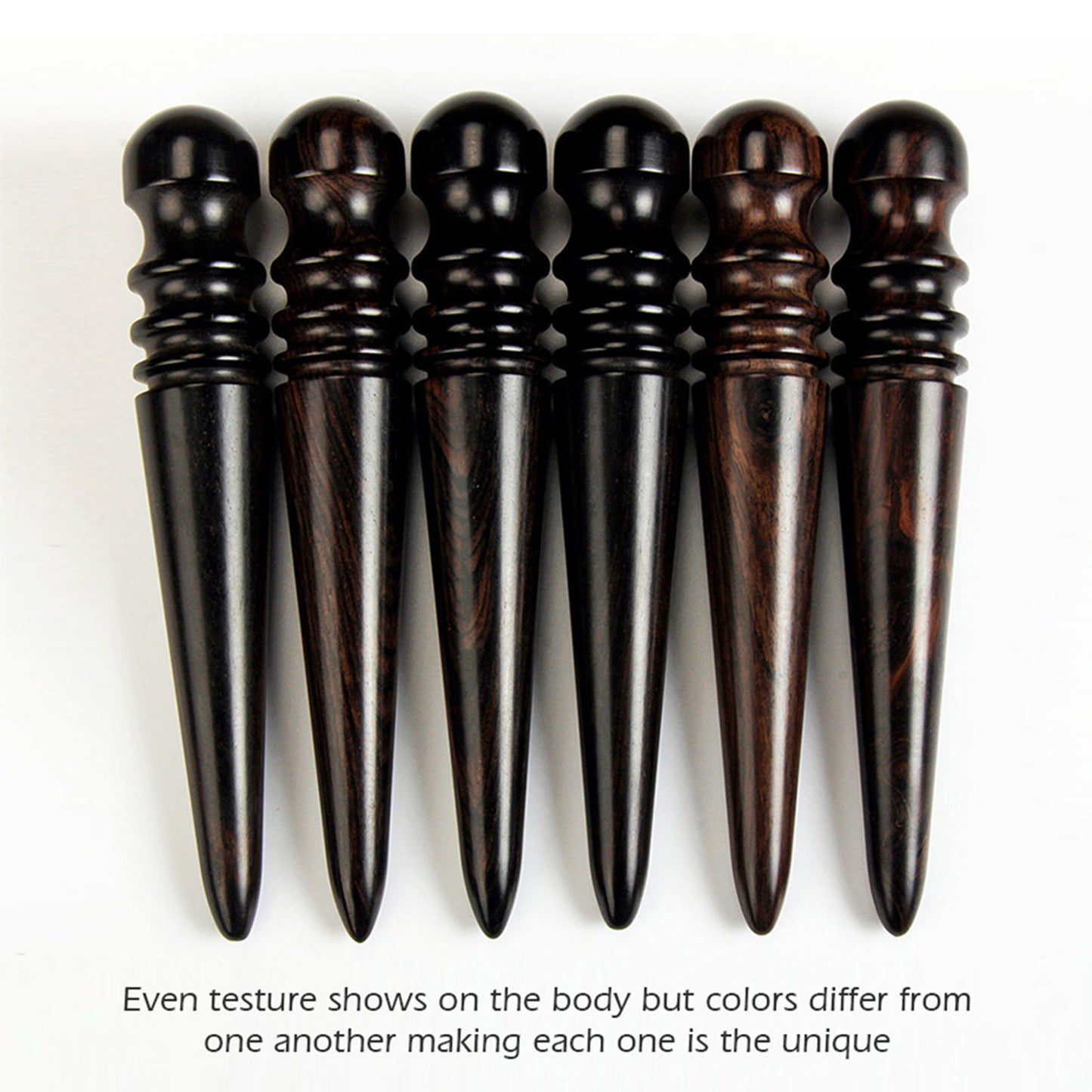 Ebony Black Wood Leather Edge Burnisher Slicker