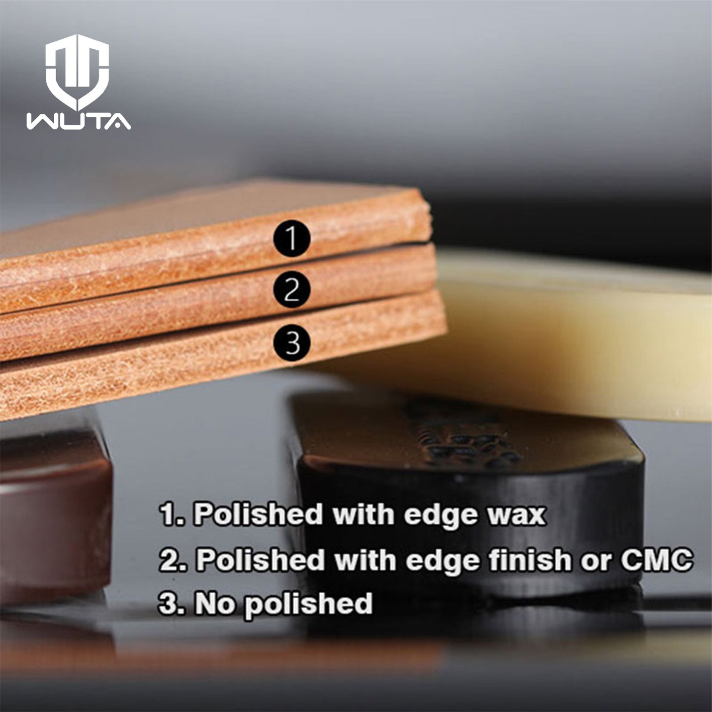 WUTA 1pcs Профессия Кожа Ремесло Край Полировка Восковая фирма Mill Edge Воск DIY ручной обработки шлифовальный инструмент 3Color Доступно