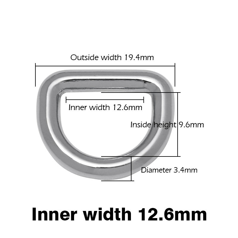 10pcs New Strong Thick Metal D Ring Zinc Alloy Buckle | WUTA