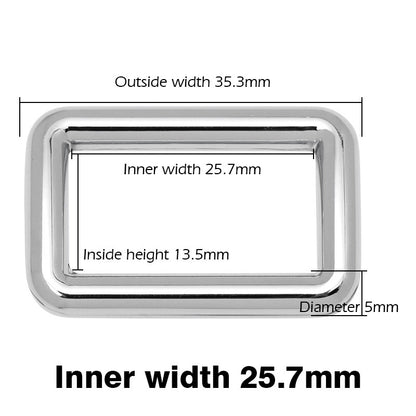 Thick Metal Strong Rectangle Square Loop Ring | WUTA