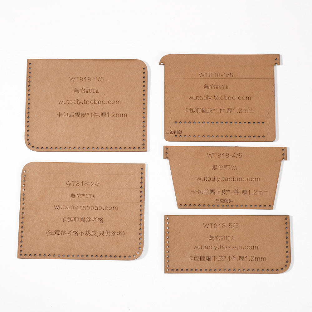 WUTA 818 Mini Card Case Acrylic Template Horizontal Simple Wallet Acrylic Leather Pattern Set Leather Craft DIY Tools Model Kraft Paper WUTA 818 Mini Card Case Acrylic Template Horizontal Simple Wallet Acrylic Leather Pattern Set Leather Craft DIY Tools Model Kraft Paper