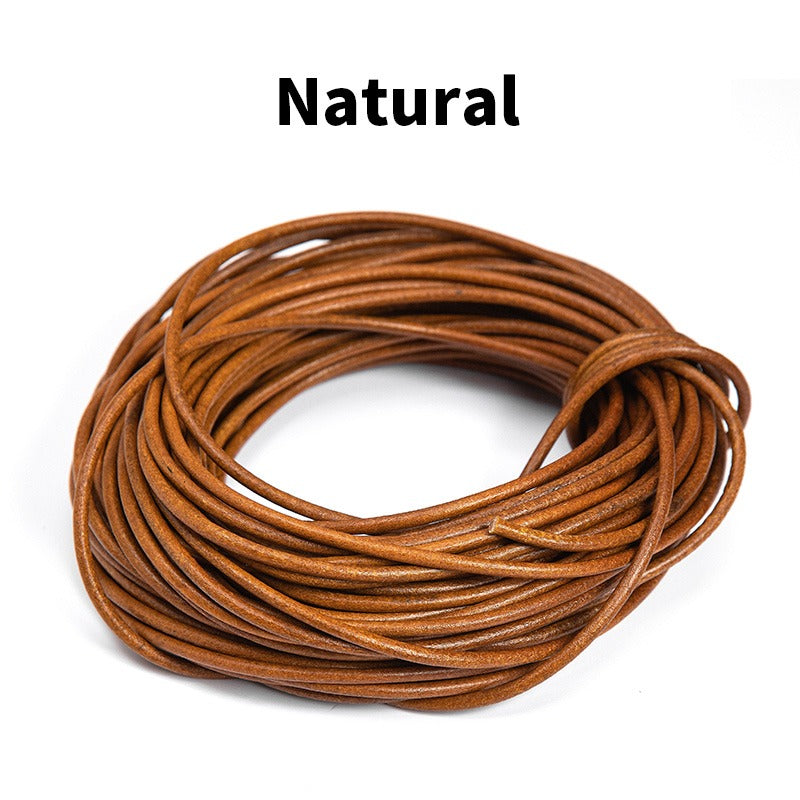 Genuine Leather Cord 2-5-10 meters round leather rope | WUTA