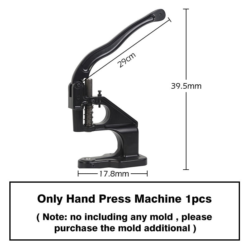 WUTA Nuovo strumento di installazione manuale Stampaggio, bottoni, dispositivi di fissaggio, macchina per pressa per occhielli Macchina per pressatura manuale a scatto muto Strumento per artigianato domestico