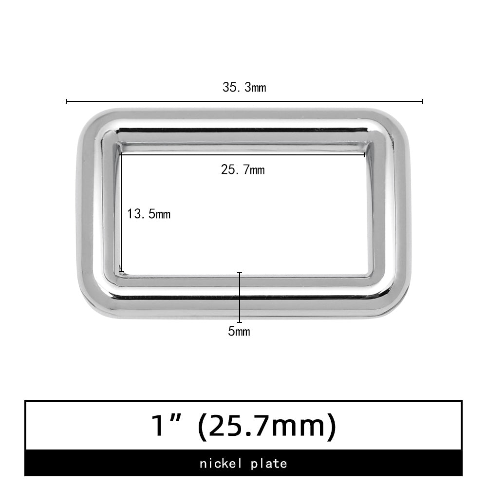 長方形のバックル-固体亜鉛合金