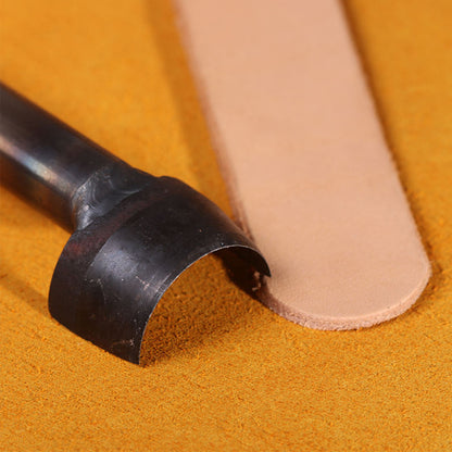 half-round cutter punch leather belt end
