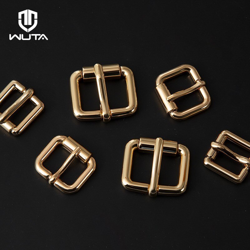 WUTA Leather D Tail Hook Buckle and Metal Roller Pin Buckle DIY Accessories for Bag D Hook-Gold 20mm-2pcs