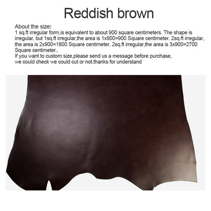 WUTA 3-4mm Thick Full Grain Cowhide Leather Hide Tooling Shoulder & Butt Vegetable Tanned Leather