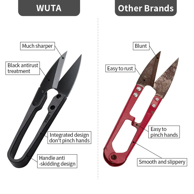WUTA 1Pcs New Multicolor stationery Scissors Nippers U Shape